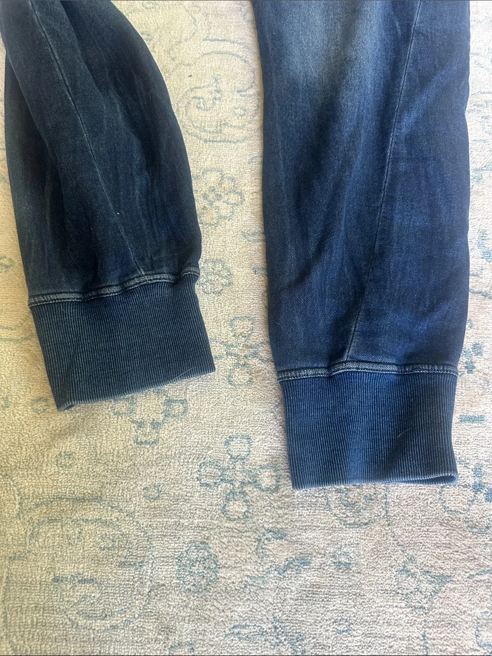 True Religion Men's Dark Blue Slim Denim Joggers Size 42